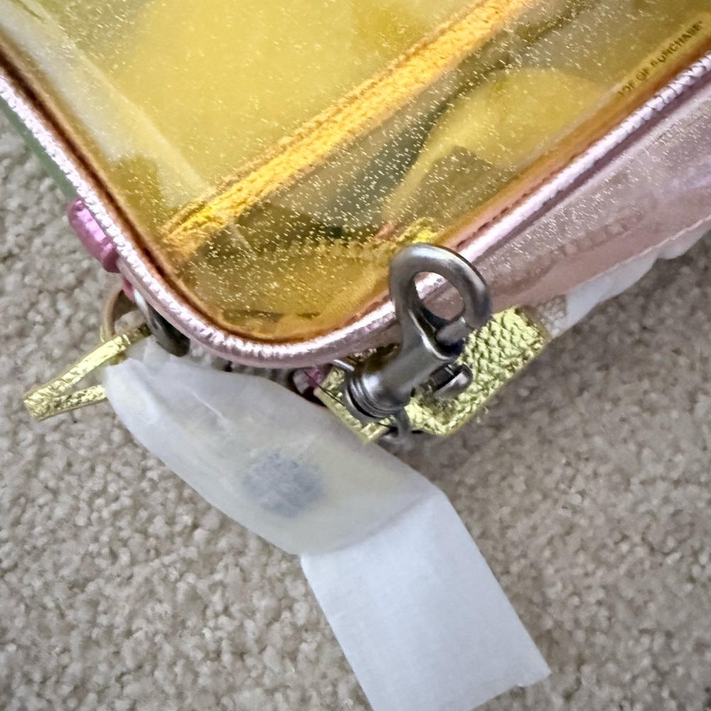 Kurt Geiger Metallic Gold & Rose Pink Cosmetic Case